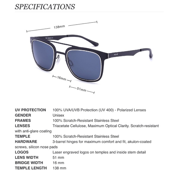 ❌❌SOLD❌❌ The Assassin -PRIVÉ REVAUX- Sunglasses - Picture 5 of 9